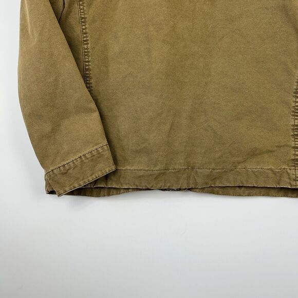 Levi's Utility Cargo Coat Size Large Full Zip Button Snap Lined Military Cotton - Picture 15 of 16